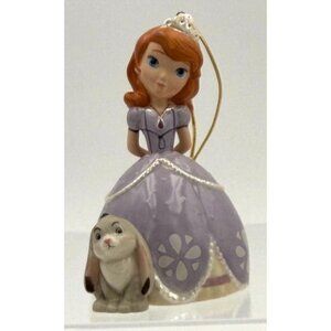 Lenox Disney Princess Sofia Ceramic Ornament Figurine 5" Purple Dress Bunny